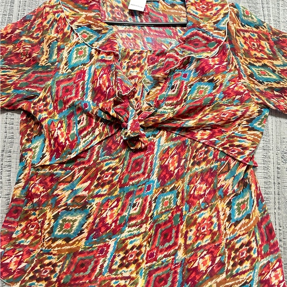 Colorful Ruffle Blouse - Picture 8 of 13